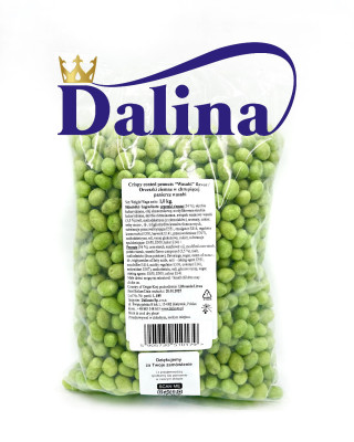 ORZESZKI ZIEMNE W CHRUPIĄCEJ PANIERCE WASABI 1000 g Dalina
