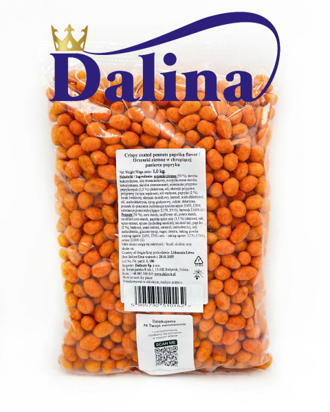 ORZESZKI ZIEMNE W CHRUPIĄCEJ PANIERCE PAPRYKA 1000 g Dalina